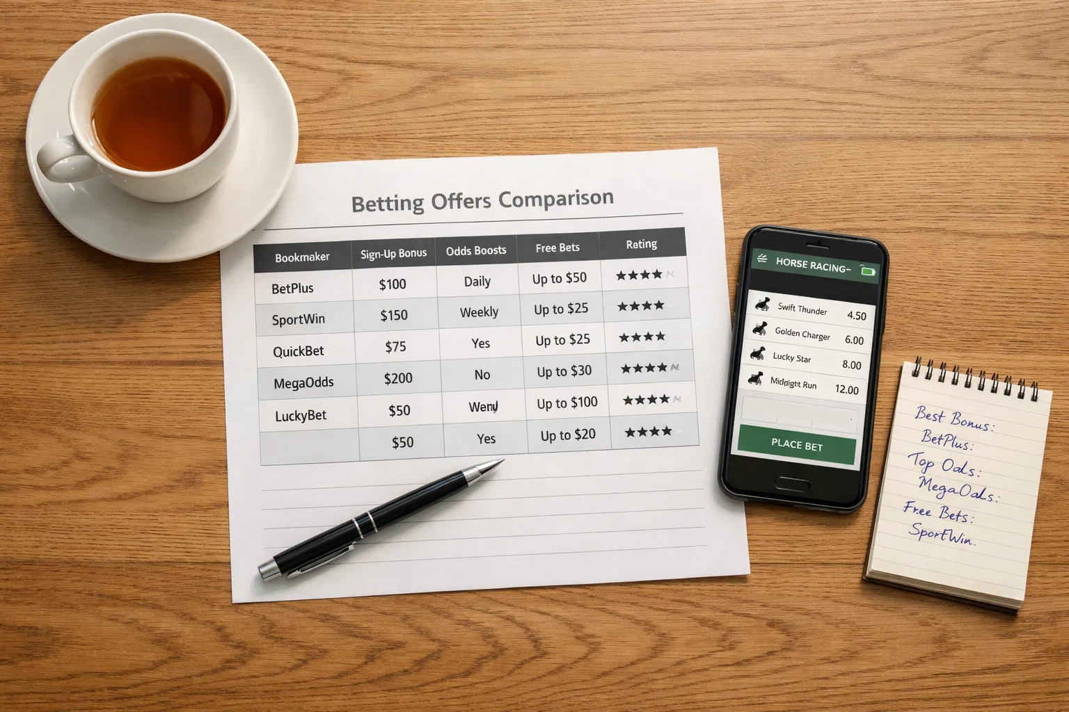 Bookmaker free bet offer comparison for Cheltenham Festival 2026 with odds and value ratings